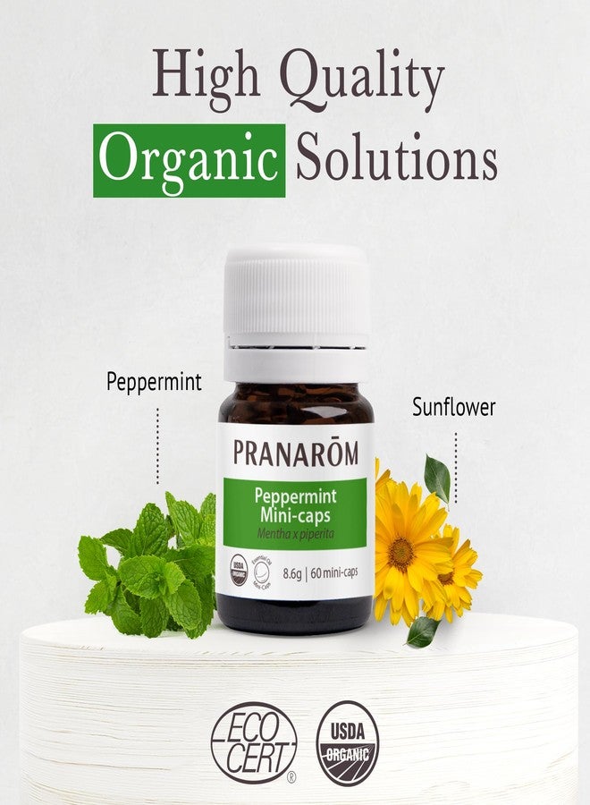 Pranarom - Aromaforce Peppermint Mini-Caps - Organic Digestive Support - Certified Organic Ingredients - Safe & Effective - Easy to Swallow - 60 count - Image 3